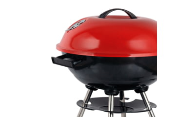 Image of BRENTWOOD Portable Charcoal BBQ Grill with Wheels, Red, 17, BB-1701