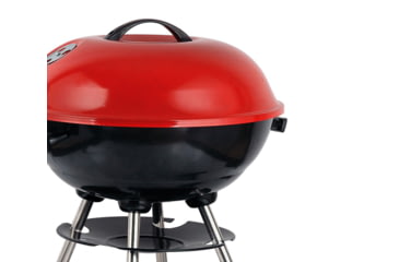 Image of BRENTWOOD Portable Charcoal BBQ Grill with Wheels, Red, 17, BB-1701
