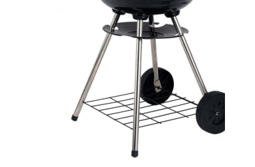 Image of BRENTWOOD Portable Charcoal BBQ Grill with Wheels, Red, 17, BB-1701