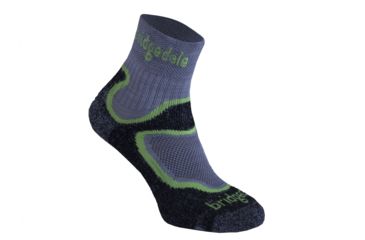 Image of Bridgedale Men's CoolFusion Run Speed Trail Socks, Black, Extra Large B612182-845-XL