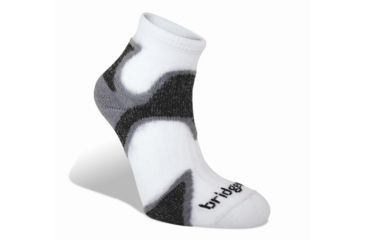 Image of Bridgedale Men's Speed Demon Socks, Grey/Black, Extra Large, B612181-828-XL