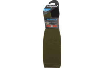 Image of Bridgedale StormSock Heavyweight Knee Socks - Mens, Olive/Black, Small, 710075-738-S