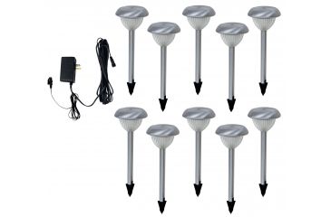 Image of Brinkmann Outdoors LED Low Voltage Stainless Steel Path Lights, 10 Pack 828-0302-T