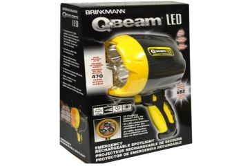 Image of Brinkmann Outdoors Q-Beam 682 Lumen Lithium Rechargeable Spotlight, Black, 3 CREE XPG-2 LEDs, Yellow Emergency Flasher 800-5003-0