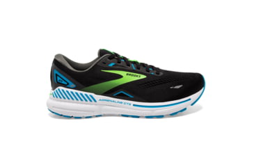 Image of Brooks Adrenaline GTS 23 Running Shoes - Mens, Black/Hawaiian Ocean/Green, 12.5 Medium, 1103911D006.125