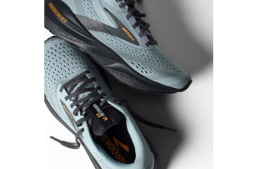 Image of Brooks Adrenaline GTS 24 Road Running Shoes - Mens, Winter Sky/Ebony/Orange, 11.0 US/Medium, 1104371D416.110