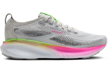 Image of Brooks Adrenaline GTS 25 Road Running Shoes - Womens, Oyster/Pink/Green, 7.5, 1B, 1204431B053.075
