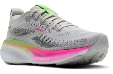 Image of Brooks Adrenaline GTS 25 Road Running Shoes - Womens, Oyster/Pink/Green, 7.5, 1B, 1204431B053.075