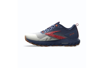 Image of Brooks Cascadia 17 Running Shoes - Womens, White/Navy/Bittersweet, 7.0, 1203921B157.070