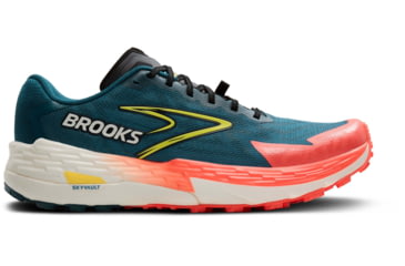 Image of Brooks Catamount 4 Trailrunning Shoes - Mens, Legion Blue/Celestial/Flame, 10.0 US/Medium, 1104411D407.100