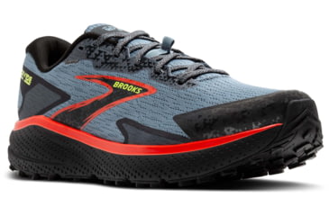 Image of Brooks Divide 5 Trailrunning Shoes - Mens, Citadel/Ebony/Lime, 11.5 US/Medium, 1104291D004.115