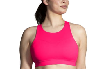 Image of Brooks Drive 3 Pocket Run Bra - Womens, Hyper Pink, 30AB, 350080620.030AB