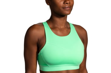 Image of Brooks Drive 3 Pocket Run Bra - Womens, Neo Green, 32AB, 350080328.032AB