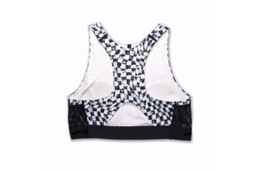 Image of Brooks Drive 3 Pocket Run Bra - Womens, Speed Check B/W, 32AB, 350080004.032AB