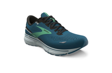 Image of Brooks Ghost 15 Running Shoes - Mens, Moroccan Blue/Black/Spring Bud, 12.5 Medium, 1103931D462.125