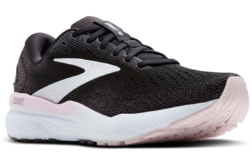 Image of Brooks Ghost 16 Road Running Shoes - Womens, Black/White/Orchid Ice, 6.0 US/Medium, 1204071B077.060