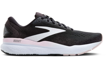 Image of Brooks Ghost 16 Road Running Shoes - Womens, Black/White/Orchid Ice, 6.0 US/Medium, 1204071B077.060