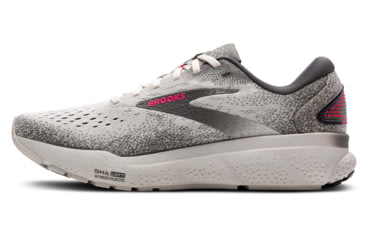 Image of Brooks Ghost 16 Road Running Shoes - Womens, Grey/Gargoyle/Pink, 6.0 US/Medium, 1204071B006.060