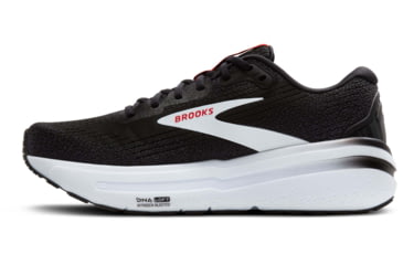 Image of Brooks Ghost Max 2 Road Running Shoes - Mens, Black/White/Fiery Red, 9.0 US/Medium, 1104311D027.090
