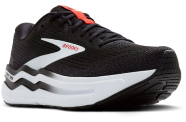 Image of Brooks Ghost Max 2 Road Running Shoes - Mens, Black/White/Fiery Red, 9.0 US/Medium, 1104311D027.090