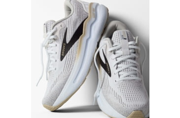Image of Brooks Ghost Max 2 Road Running Shoes - Mens, White/Pelican/Oyster, 9.0 US/Medium, 1104311D125.090