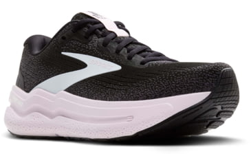 Image of Brooks Ghost Max 2 Road Running Shoes - Womens, Black/White/Orchid Ice, 8.5 US/Medium, 1204201B077.085