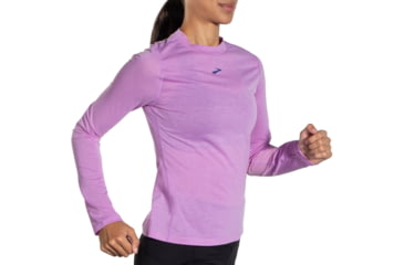 Image of Brooks High Point Long Sleeve - Womens, Bright Purple, Large, 221637558.035