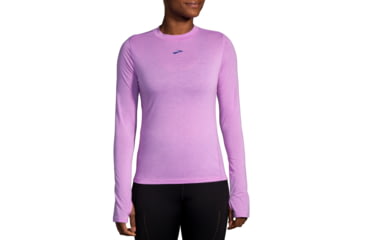 Image of Brooks High Point Long Sleeve - Womens, Bright Purple, Large, 221637558.035