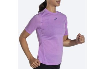 Image of Brooks High Point Short Sleeve - Womens, Bright Purple, Small, 221638558.025