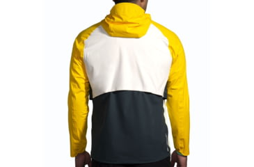 Image of Brooks High Point Waterproof Jacket - Mens, Glacier Green/Ecru/Lemon, Extra Large, 211448320.040
