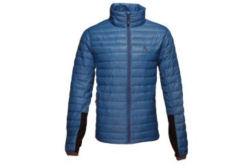 Image of Hybrid Down Sweater-Alpine Blue-Medium