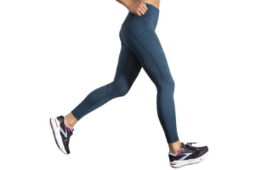 Image of Brooks Spark Tight - Womens, Htr Ocean Drive, Medium, 221664445.030