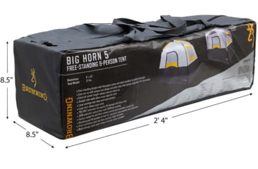 Image of Browning Camping Big Horn 5-Person Tent, Charcoal, 5596600