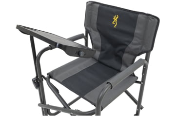 Image of Browning Camping Rimfire Folding Chair w/Multi-Position Side Table, Charcoal/Gray, 8532558