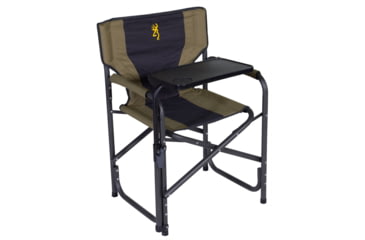 Image of Browning Camping Rimfire Folding Chair w/Multi-Position Side Table, Khaki/Coal, 8532514