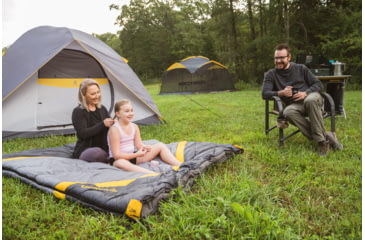 Image of Browning Camping Side-by-Side 0 Double-Wide Sleeping Bag, Gray/Charcoal, 4859936