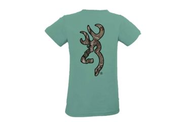 Image of Womens Graphic Rt Extra Buckmark Short Sleeve T-Shirt, Caribbean