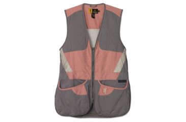 Image of Browning Womens Summit Shooting Vest,Smoke/Hot Pink,Large 3050719403