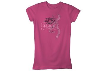 Image of Browning Womens Women Hunt Too S/S Tee-Fitted, Fuchsia, S BRD020042.420900.S