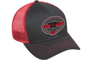 Image of Buck Knives Forged for the Hunt Cap, 55% Cotton, 45% Polyester, One Size Fits Most, Gray And Red, 11604