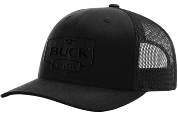 Image of Buck Knives Logo Trucker Cap - Men's, Black, One Size, 13420