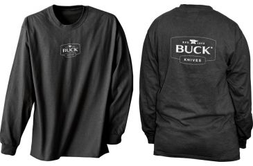 Image of Buck Knives Long Sleeve T-Shirt, Black, XLarge BU7573