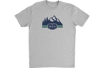 Image of Buck Knives Mountains T-Shirt, Gray, Large, 12401
