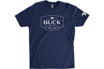 Image of Buck Knives T Shirt Buck Logo, Blue, 2XL, 11720