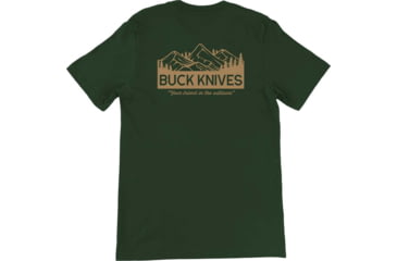 Image of Buck Knives Your Outdoor Friend T-Shirt - Men's, Forest Green, Extra Large, Cotton, 13373