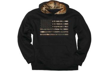 Image of Buck Wear Hoodie Camo Stars &amp; Stripes Black X-large