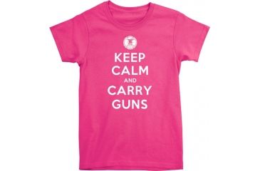 Image of Buck Wear T-shirt Ladies Nra ''keep Calm'' S-sleeve Pink 2xl