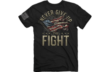 Image of Buck Wear Never Give Up Short Sleeve T-Shirt - Men's, 2XL, Black, 21622X