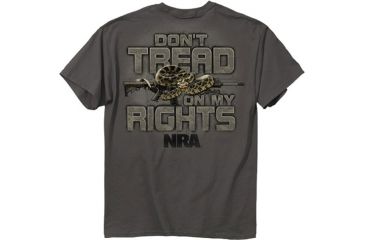 Image of Buck Wear T-shirt Nra ''don't Tread'' Charcoal S-sleeve Xl
