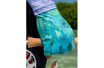 Image of Buff Aqua Gloves, Pelagic Camo Green S, Small, 15542